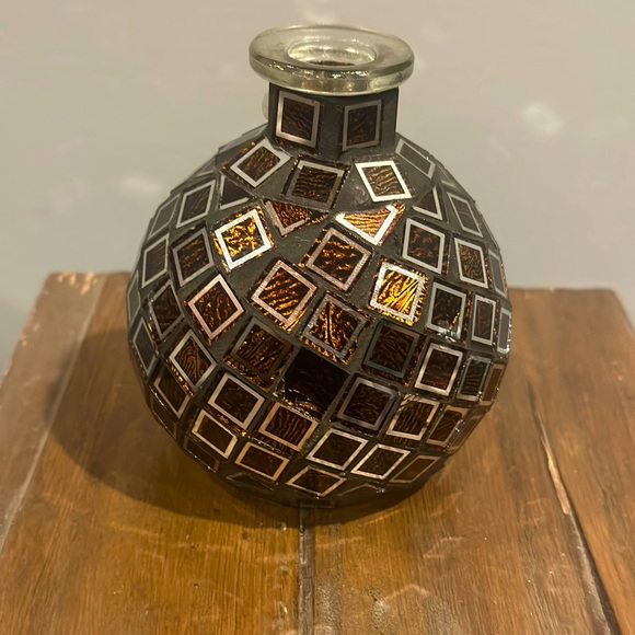 Mosaic glass tile all purpose small vase. - Picture 1 of 1